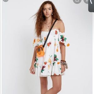 Urban Outfitters Summer In Italy Off-The-Shoulder Mini Dress